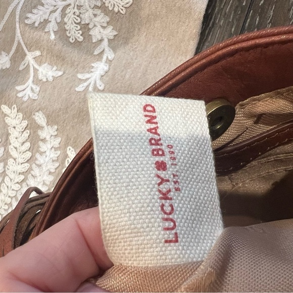 Lucky Brand Jade Leather Hobo Crossbody Bag with Tassel Accent - Picture 7 of 9